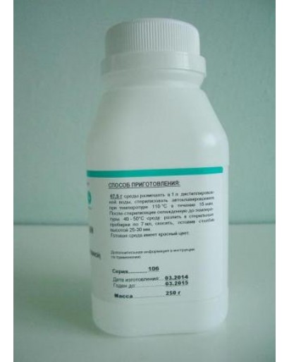 Питательная среда для первичной идентификации энтеробактерий сухая (Железо-глюкозо-лактозный агар с мочевиной) 250 г.